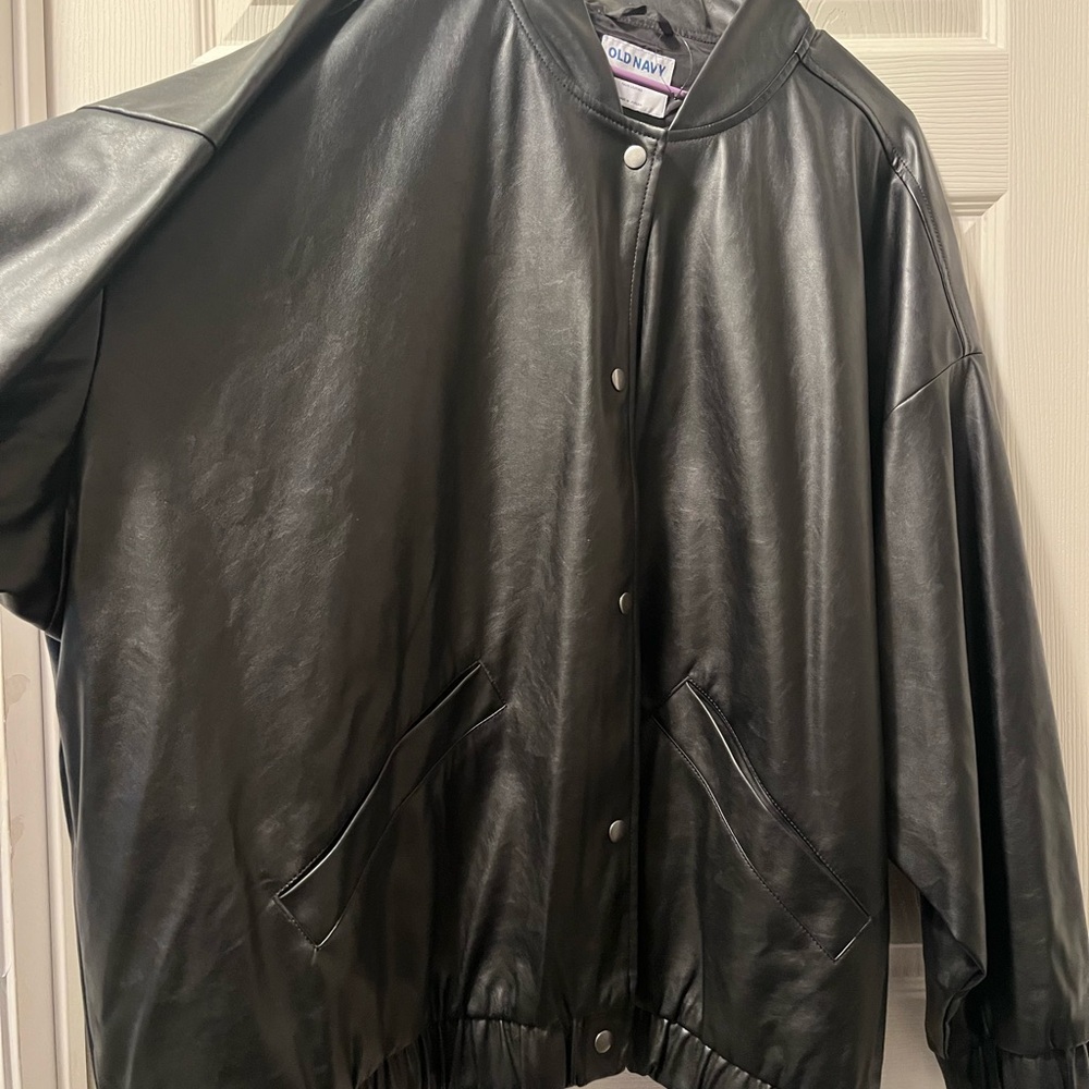 leather bomber jacket